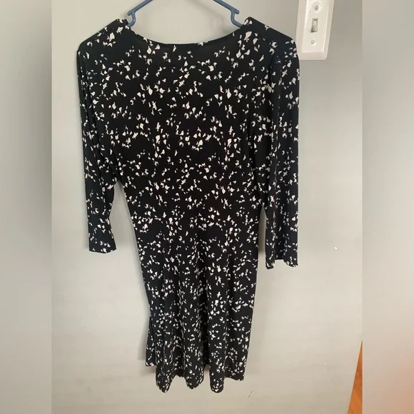 Kaileigh Black and White Wrap Dress - Picture 2 of 3